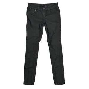 Prana Jeans Womens 2/26 Kayla Black/Dk Grey‎ Skinny Stretch Organic Cotton Blend